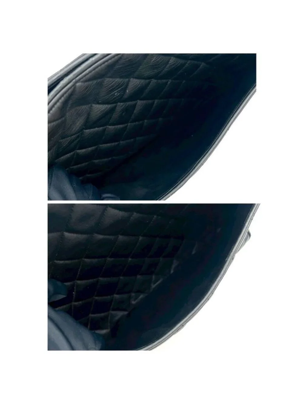 ★SOLD★ Chanel Quilted Tote Chain Lambskin Black - Picture 5 of 10